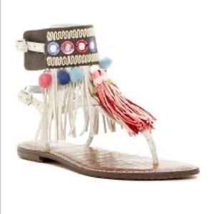 Sam Edelman Shoes | Sam Edelman White Gere Leather Sandals | White | Size: 9.5